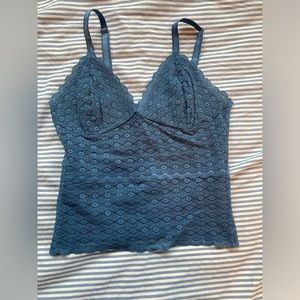 Blue knitted free people tank top